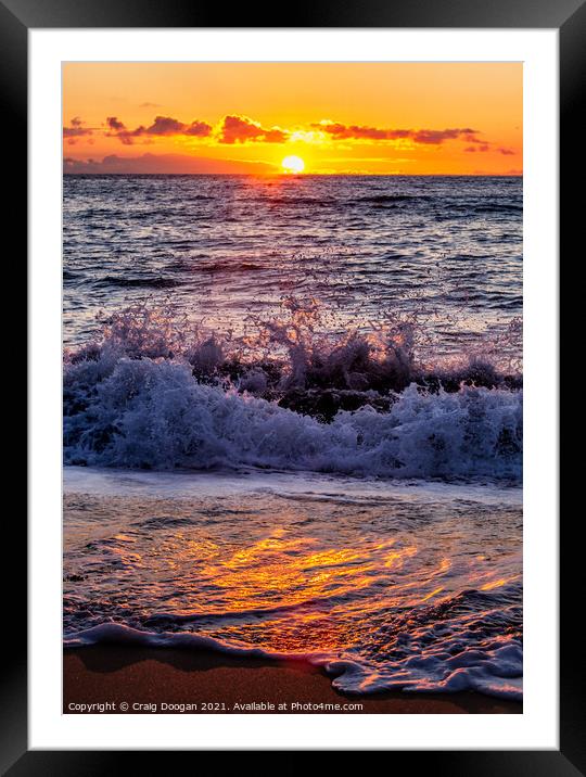 Dalmore Beach Sunset Framed Mounted Print by Craig Doogan