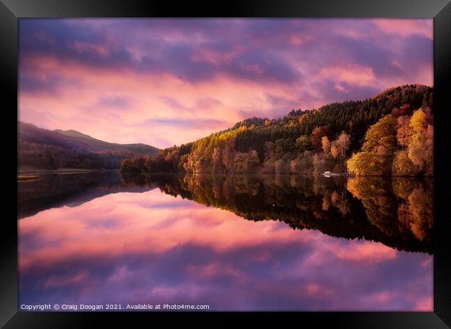 Loch Tummel Sunset Framed Print by Craig Doogan
