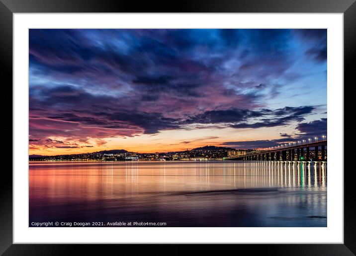 Dundee Sunset Framed Mounted Print by Craig Doogan