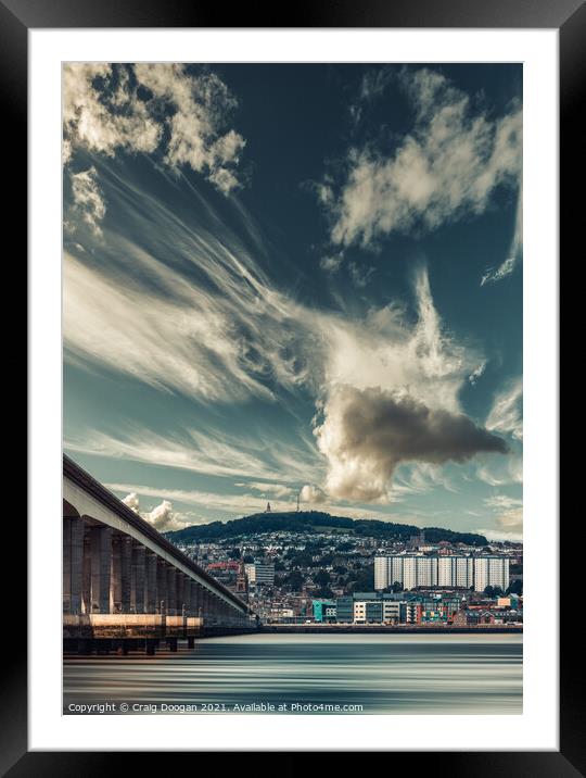 Dundee City - Big Skies Framed Mounted Print by Craig Doogan