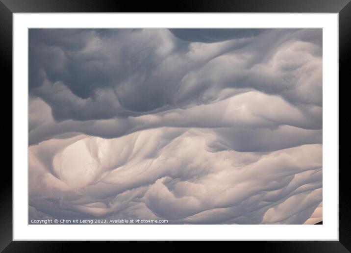 Special thunderstorm clouds over the sky Framed Mounted Print by Chon Kit Leong