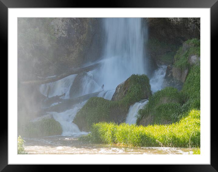 Sunny view of the landscape of the Rifle Falls Framed Mounted Print by Chon Kit Leong