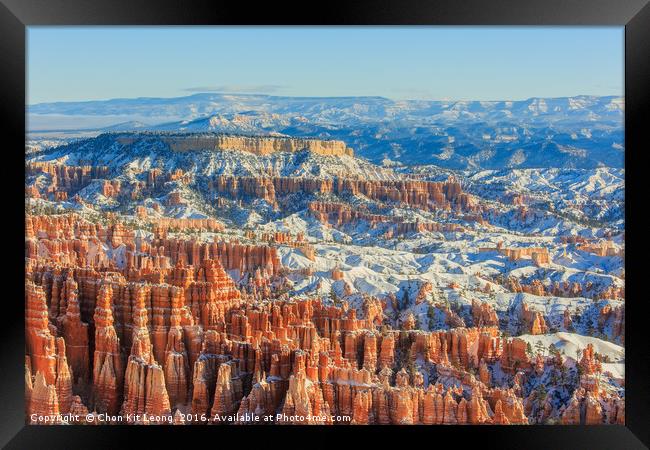 Superb view of Inspiration Point of Bryce Canyon N Framed Print by Chon Kit Leong