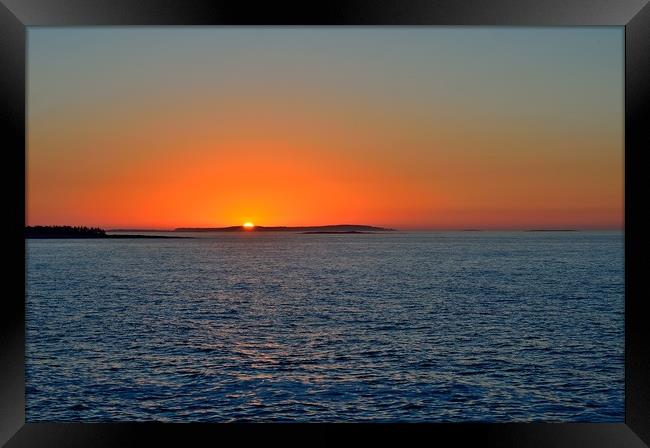 "Sunrise Over Haddock Island" Framed Print by Jerome Cosyn