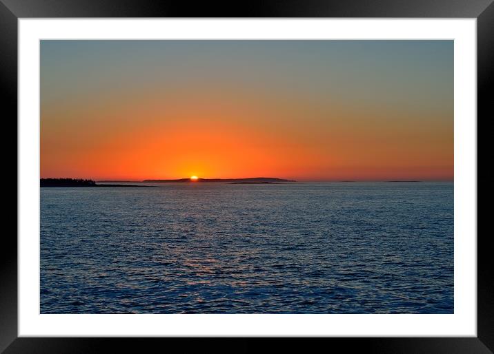 "Sunrise Over Haddock Island" Framed Mounted Print by Jerome Cosyn