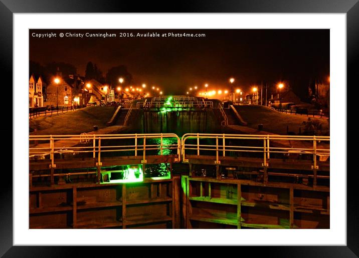 Fort Augustus By Night  Framed Mounted Print by Christy Cunningham