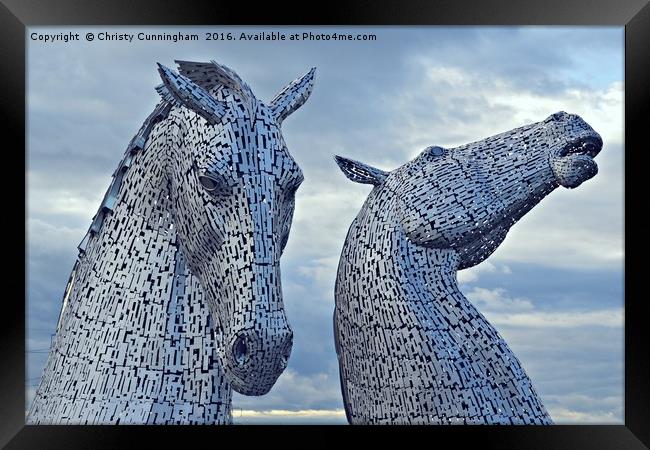 The Kelpies 001 Framed Print by Christy Cunningham