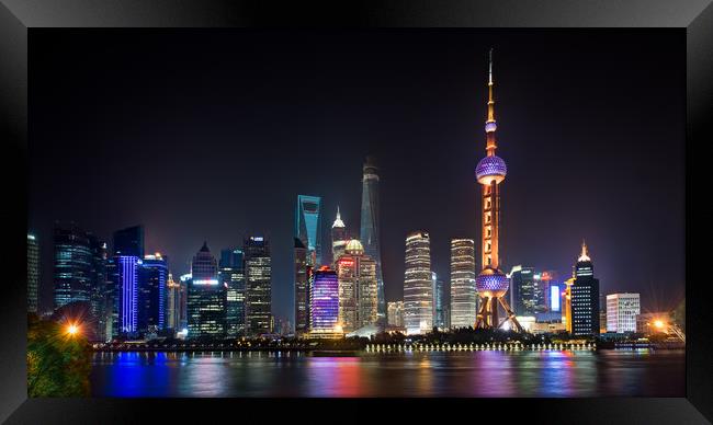 Downtown Shanghai Framed Print by Peter Walmsley
