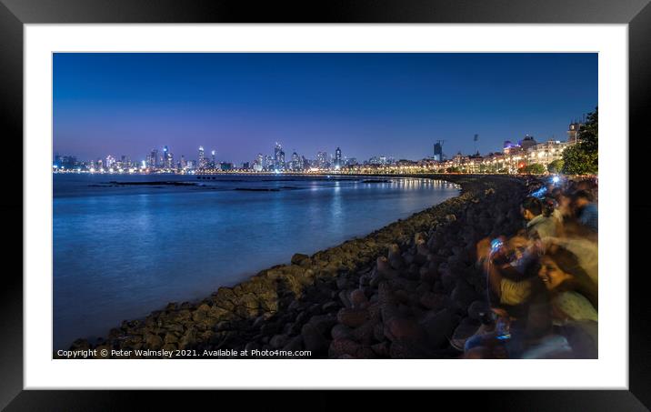 Marine Drive Framed Mounted Print by Peter Walmsley