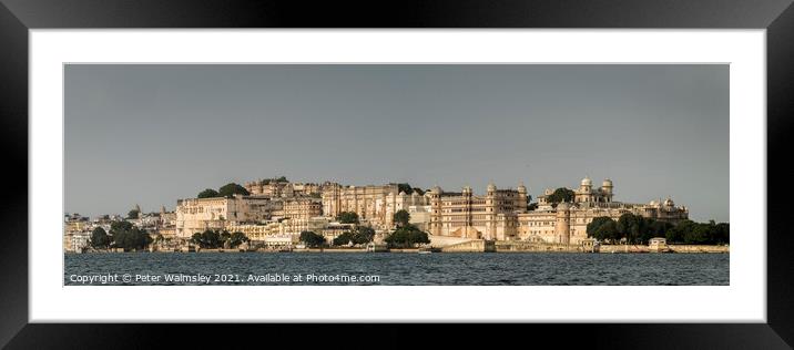 City Palace, Udaipur Framed Mounted Print by Peter Walmsley