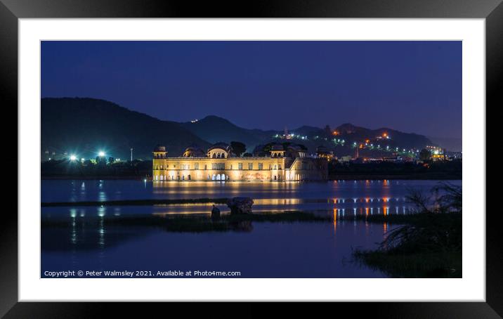 The Water Palace at Night Framed Mounted Print by Peter Walmsley