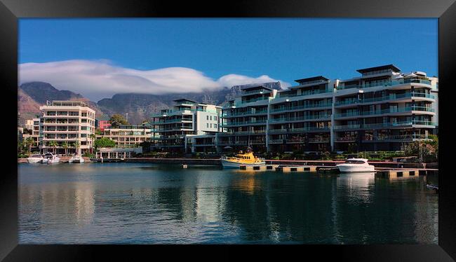 Table Mountain and Apartments Cape Town Framed Print by Jeremy Hayden