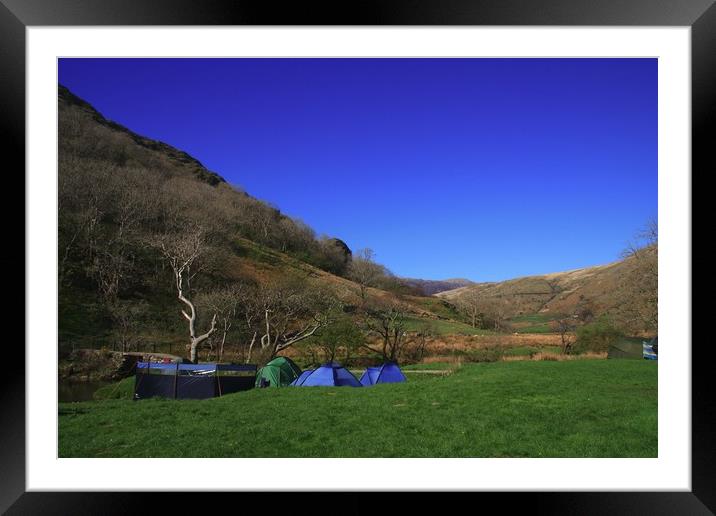 Camping at Llyn Gwynant in Snowdonia Framed Mounted Print by Jeremy Hayden