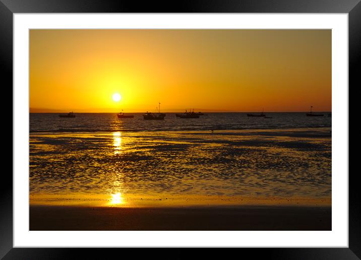 Tenby North Beach Sunrise Framed Mounted Print by Jeremy Hayden