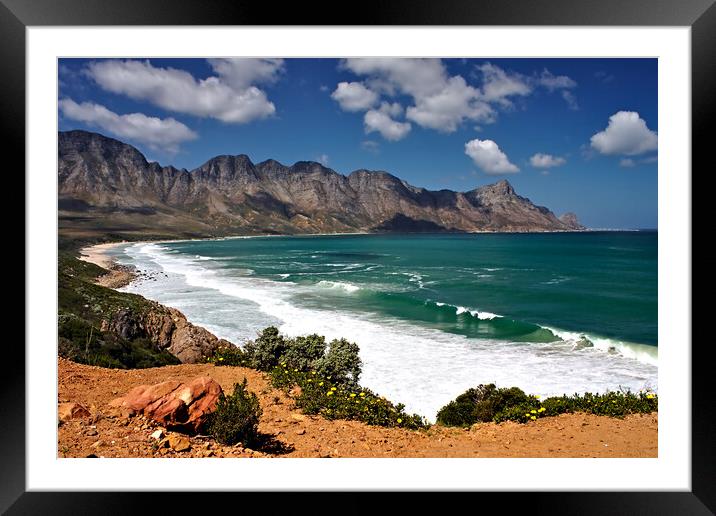 Breaking Waves Green Seas and Mountains Framed Mounted Print by Jeremy Hayden