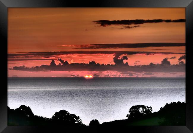 Look at This Beatiful Sunrise in Teignmouth Framed Print by Jeremy Hayden