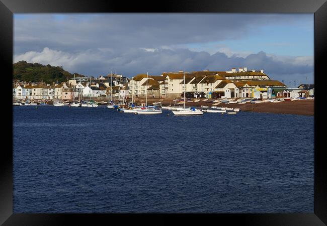 Cloudy October day at Teignmouth Framed Print by Jeremy Hayden