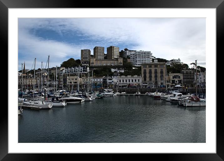 Boats in Torquay Harbour Framed Mounted Print by Jeremy Hayden