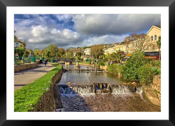 Dawlish Town Water Feature Framed Mounted Print by Jeremy Hayden