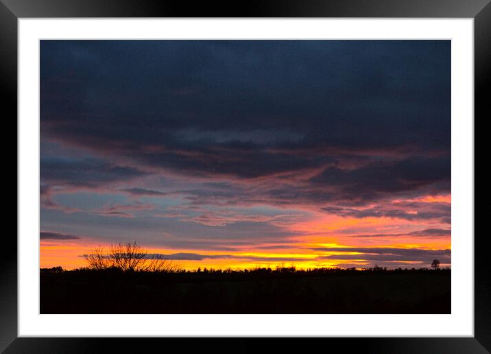 A Brackley Sunset with Low Cloud Framed Mounted Print by Jeremy Hayden