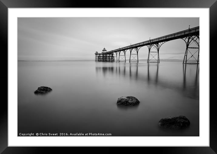 Clevedon Pier Framed Mounted Print by Chris Sweet