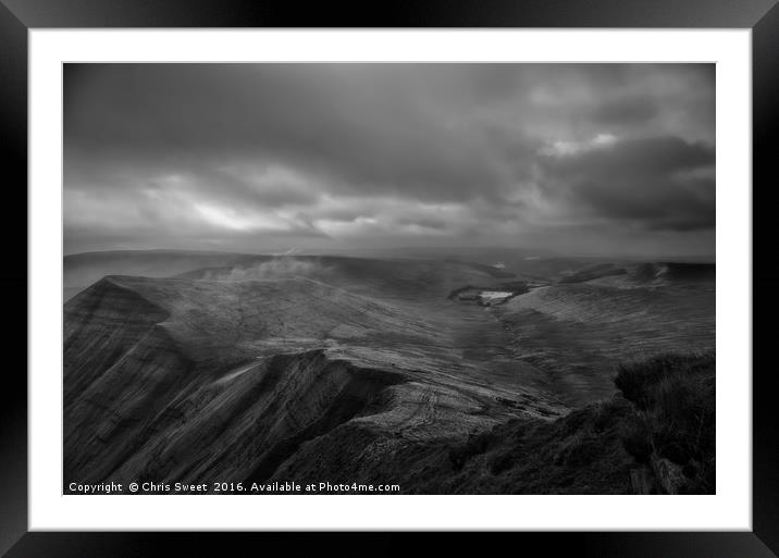 Morning on the Brecon Beacons Framed Mounted Print by Chris Sweet