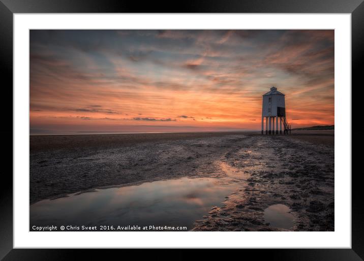 Burnham-on-Sea Low Lighthouse Framed Mounted Print by Chris Sweet