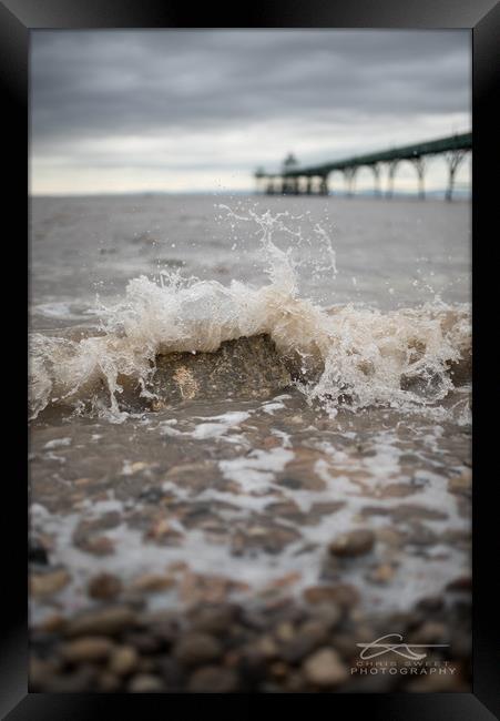 Clevedon Pier Dynamic Framed Print by Chris Sweet