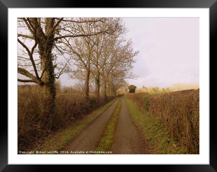 gypsy lane brobury herefordshire Framed Mounted Print by paul ratcliffe