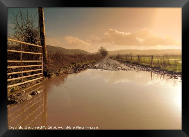 the track Framed Print by paul ratcliffe