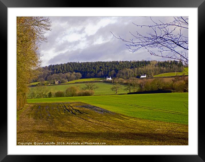 herefordshire farmland Framed Mounted Print by paul ratcliffe