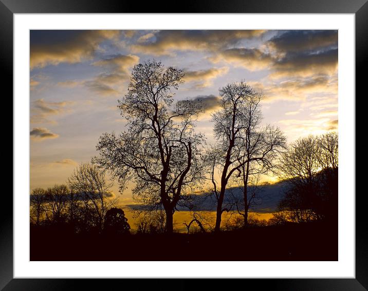 sunset in the wye valley Framed Mounted Print by paul ratcliffe