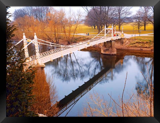 bridge over the river wye Framed Print by paul ratcliffe