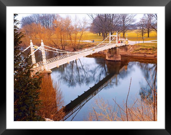 bridge over the river wye Framed Mounted Print by paul ratcliffe