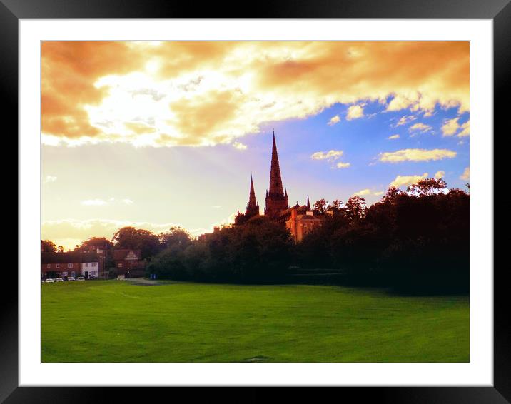 three spires at litchfield staffs Framed Mounted Print by paul ratcliffe