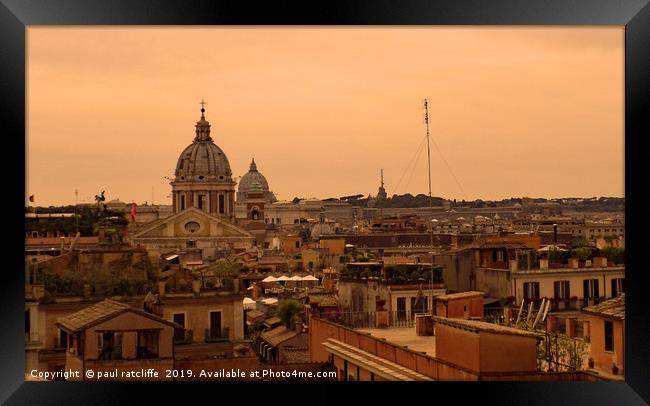 roman roofs Framed Print by paul ratcliffe