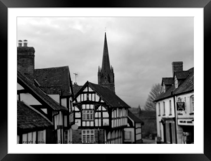weobley herefordshire Framed Mounted Print by paul ratcliffe