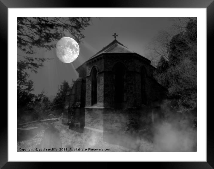 new radnor church in moonlight Framed Mounted Print by paul ratcliffe