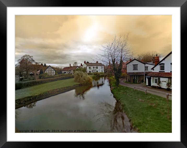 village of eardisland , herefordshire Framed Mounted Print by paul ratcliffe