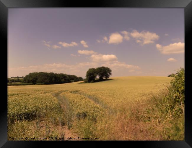 stoke prior fields,leominster Framed Print by paul ratcliffe