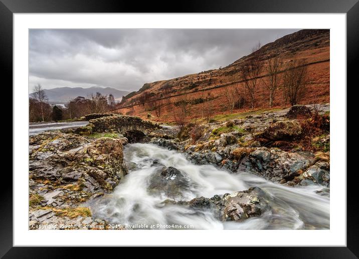 Ashness Bridge Framed Mounted Print by John Cummings