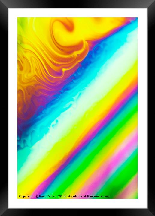 Abstract colours Framed Mounted Print by Paul Cullen