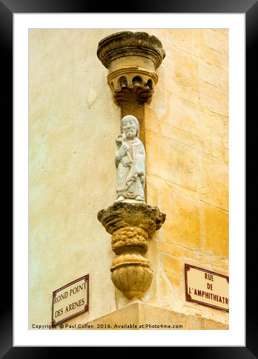 Medieval Statue with key. Framed Mounted Print by Paul Cullen