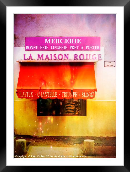 La Maison Rouge Fantasy Framed Mounted Print by Paul Cullen