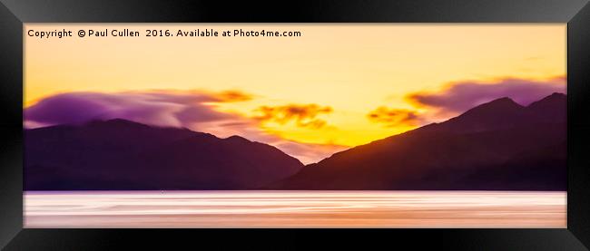Fire in the Mountains. Framed Print by Paul Cullen