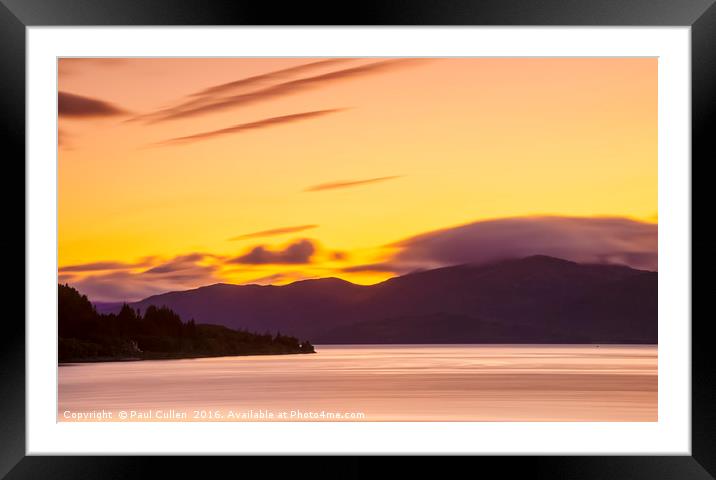 Ballachulish Bathed in Golden light. Framed Mounted Print by Paul Cullen
