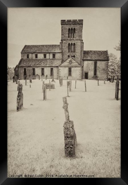 Church on the Lowther estate Monochrome2 Framed Print by Paul Cullen