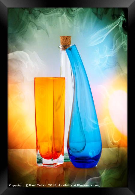 Glas jars and bottles Framed Print by Paul Cullen