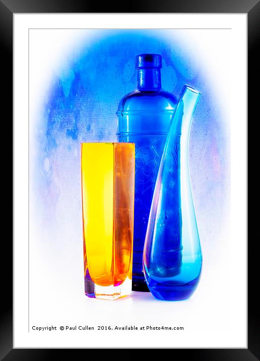 Colourful glassware. Framed Mounted Print by Paul Cullen