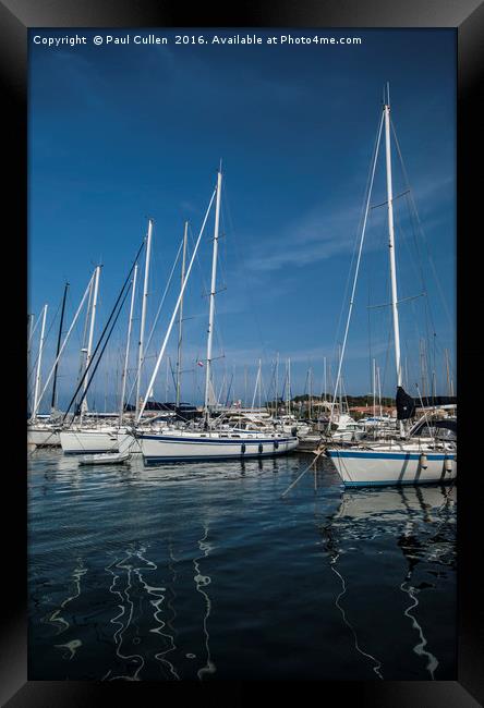 Saint Tropez Yachts. Framed Print by Paul Cullen